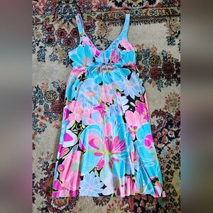 Gorgeous Vintage Psychedelic Dress 1970s